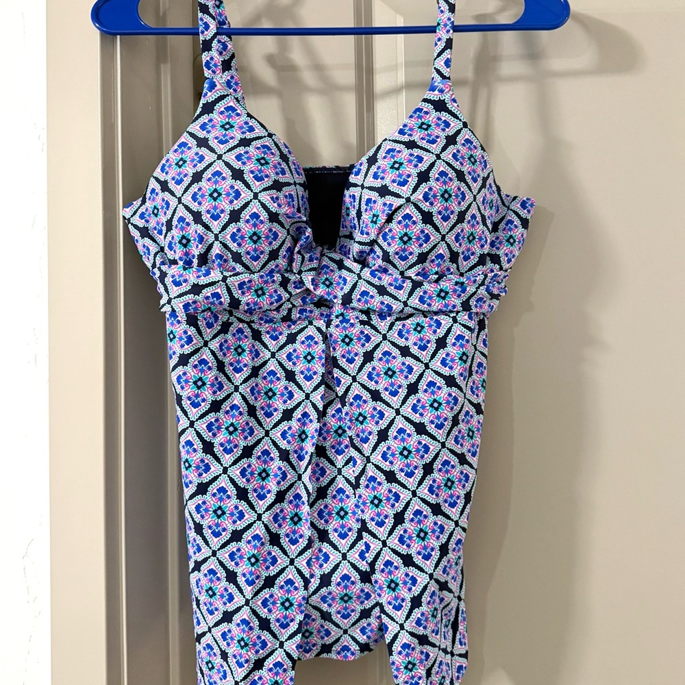 Blue Patterned Women's Swimsuit